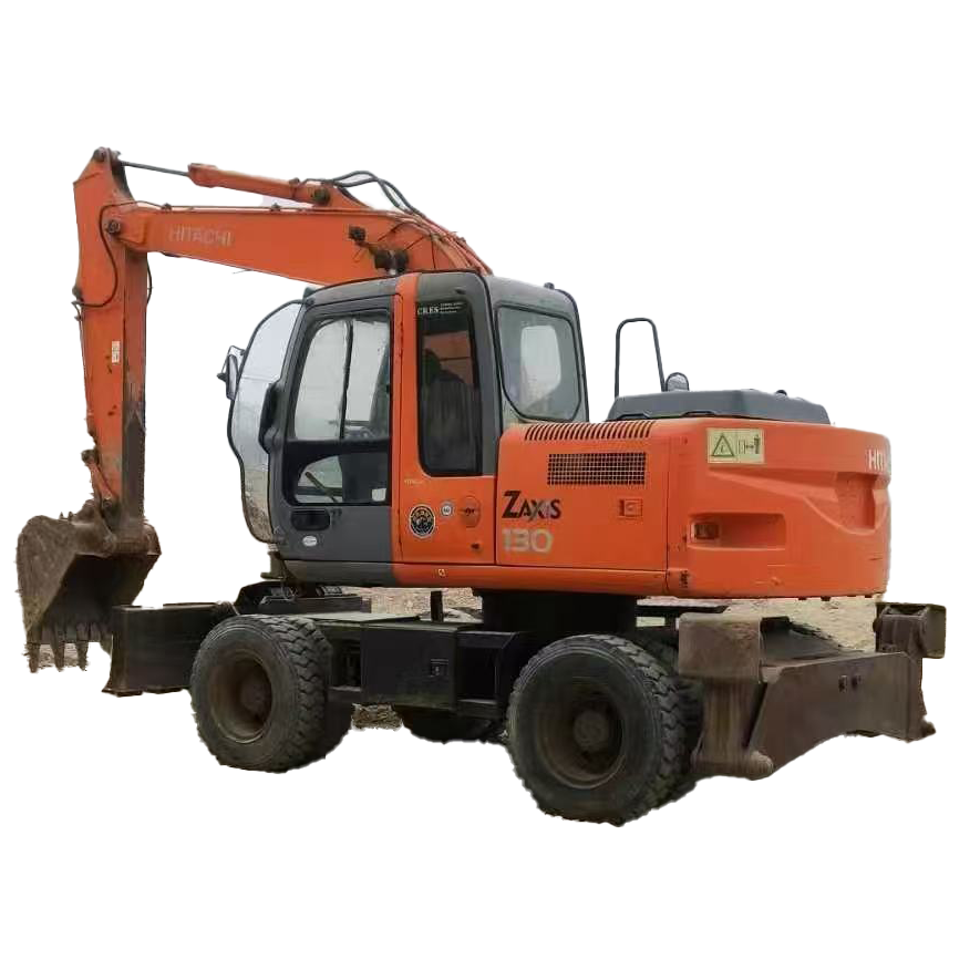 Резиновая шина 13ton б/у экскаватор для продажи Hitachi ZX130 ZX130WD колесный экскаватор совместим с несколькими насадками