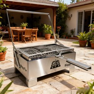 Griglia BBQ da Terra con Altezza Regolabile |   Griglia per Barbecue BlazeFor dal Design Ergonomico per una Cottura Confortevole - Product Image 1