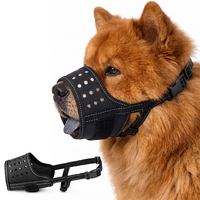 Muselière respirante perforée pour chien, anti-frottement, sangle réglable, anti-ingestion aléatoire, pour la promenade en extérieur