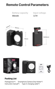 ใหม่ <span class=keywords><strong>Ulanzi</strong></span> CG-02 ด้ามจับกล้องสมาร์ทโฟน Bluetooth พร้อมไฟเติม 3282 - Product Image 2