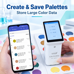Colorímetro Portátil Linshang LS173 D/8 con Apertura de 8 mm para Pintura, Plástico, Compatibilidad de Color RAL Pantone - Product Image 6