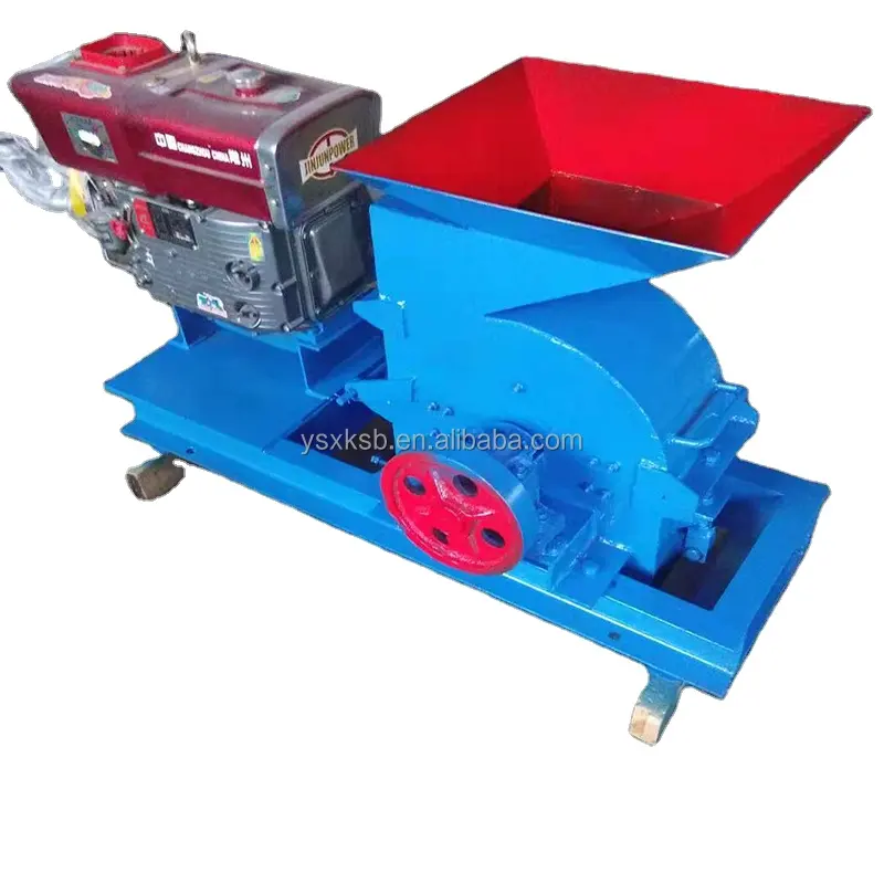 China JX Diesel engine Model size 200*500 Fine Rock Gold Grinding Stone Hammer Mill Crusher Machine input <50mm output 1-3mm
