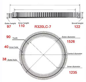 R320-7 Slewing Bearing for Hyundai Excavator Spare Parts 81N9-01020 81N9-01021 81N9-01022 <b>Swing</b> <b>Circle</b> Slew Ring Aftermarket - Product Image 1