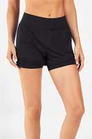 Shorts de sport pour femmes à taille haute, double couche, légers, avec poches, 2 en 1, compressifs, pour la course à pied et la gym