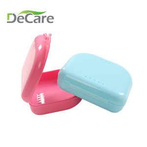 DeCare Denture <b>Case</b> Portable Plastic Storage Box With <b>Retainer</b> For Adult Oral Care - Product Image 3