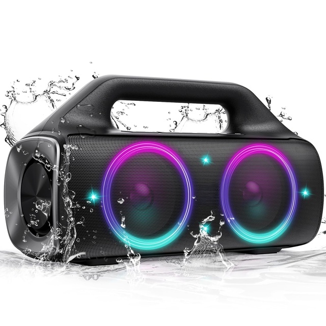 Loud Outdoor Portable Wireless Party Speakers with RGB LED Lights for 5.3