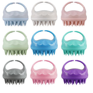 プライベートロゴヘアスカルプエクスフォリエイターシリコンブラシスクラバーブラックすべてのタイプの髪に適しています - Product Image 6