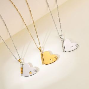 สร้อยคอ birthstone CROSS border ดีไซน์ที่น่าเชื่อถือหลายแบบฝังพลอยเทียมสองโทน - Product Image 2