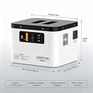 Station d'alimentation portable pour le camping, générateur de batterie avec deux ports USB A et un port USB C, écran numérique inclus - Product Image 1