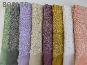 CHOCOO, superventas, cuentas de lujo africanas, tela de encaje de lentejuelas, tela de encaje con cuentas amarillas bordadas de lentejuelas - Product Image 6