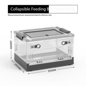 <span class=keywords><strong>Cage</strong></span> de Terrarium en Plastique Pliable à Motif Solide pour Petits Animaux Poulet Reptile Elevage Lézard Gecko Roue-Solution pour Petit Espace - Product Image 6