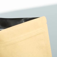 Sachet en papier kraft mini, thermoscellé sur trois côtés, de qualité alimentaire, personnalisé, pour l'emballage alimentaire, avec doublure en aluminium
