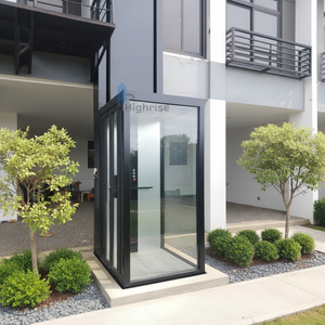 Ascensore Domestico Compatto per <span class=keywords><strong>Interni</strong></span> ed Esterni Senza Vano, Ascensore in Vetro a 2 Piani, Capacità 200kg, Elevatore Residenziale a 3 Piani per 2 Persone - Product Image 1