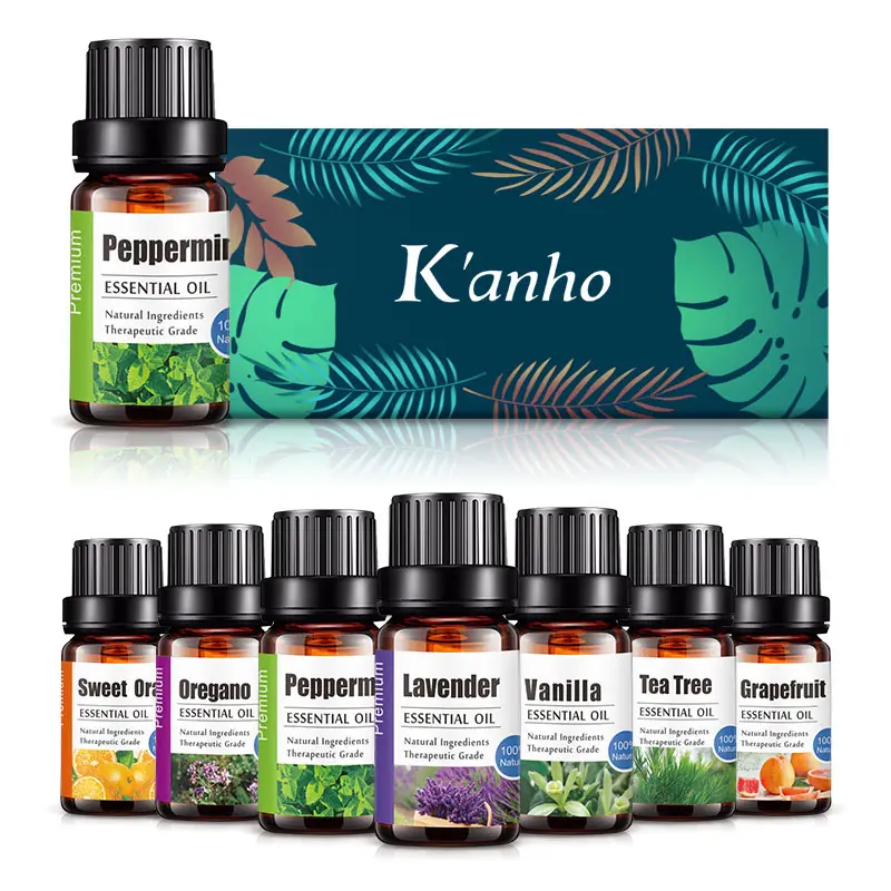 Main Kanho 10ML Peppermint Essential Oil Natural Essential Oil For Diffuser Humidifier Skin Care Body Massage Candle Making Bath