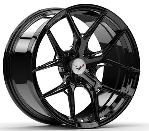 Rines Forjados Cóncavos Negros Brillantes con Diseño Hueco Personalizado de <span class=keywords><strong>18</strong></span> 19 20 Pulgadas 5x112 5x114.3 para Autos de Pasajeros para Corvette /<span class=keywords><strong>bmw</strong></span>/audi - Product Image 1