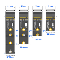 M. 2 Nvme SSD tarjeta adaptadora clave M a clave A + E interfaz PCB Cable de extensión para escritorio Nvme tarjeta adaptadora