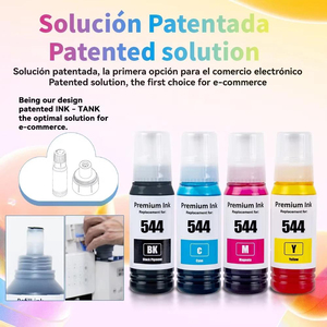 INK-TANK 70ml 544 Bouteille d'encre compatible de qualité supérieure à base d'eau pour recharger l'encre des imprimantes <span class=keywords><strong>Epson</strong></span> <span class=keywords><strong>EcoTank</strong></span> L3210 L3110 L3150 <span class=keywords><strong>L3250</strong></span> - Product Image 4