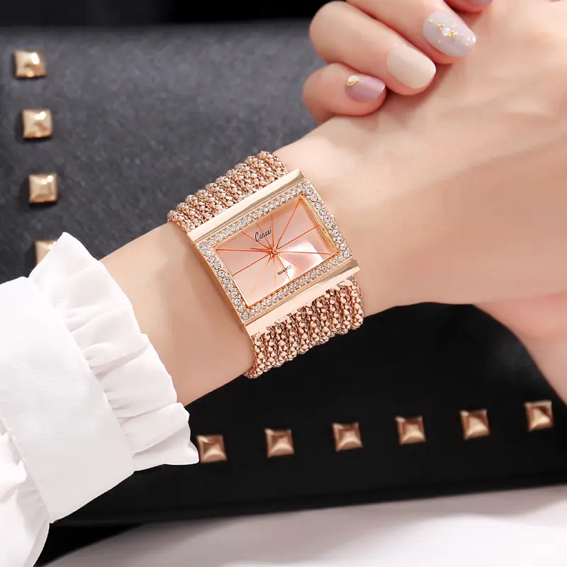 2021 Neues Design Luxus Rich Ladies Statement Ketten uhr Mode Armbanduhr Günstig