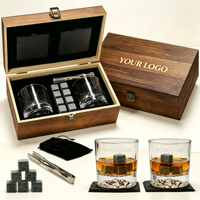 Verres à whisky SHUNSTONE Mountain avec sous-verres en ardoise noire – Idéal pour la dégustation de bourbon, les cadeaux de déménagement et les cadeaux promotionnels