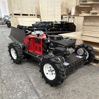 Mesin Pemotong Rumput Loncin 4-Tak Bensin/Gasoline Remote Control Segala Medan RC Beroda untuk Lereng, Mesin Pemotong Rumput Robotik