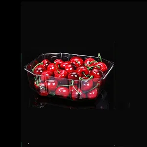 Pet Thermoformed Clear Plastic Disposable Avocado Packaging Box Strawberry Cherry Fruit Container Tray