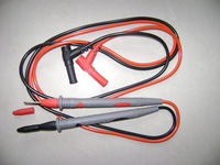 Cables de Multímetro GLOBALTONE, Kit de Sondas Multifunción 1000V 20A CE P124 3010BK Rojo y Negro, Cable de 1000mm, Sonda de 155mm