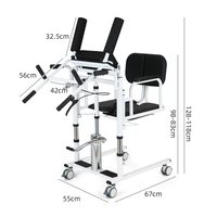 Chaise de transfert hydraulique professionnelle pour patients, support OEM, élévateur de soins infirmiers, capacité 130 kg, acier au carbone chromé