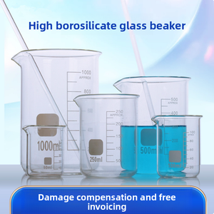 Cốc thủy tinh borosilicate cao thiết bị thí nghiệm cốc nhiệt độ cao loại thấp cốc đo kích thước cao - Product Image 2