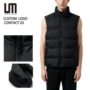 Брендовый логотип на заказ, оптовая продажа, Осень-зима, новый мужской жилет, пальто, теплая куртка без рукавов, повседневный жилет со стоячим воротником - Product Image 1