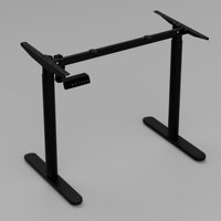 PRORIALS Cadre de bureau électrique réglable – Acier inoxydable robuste, design moderne pour bureau, extérieur et salon, à deux niveaux