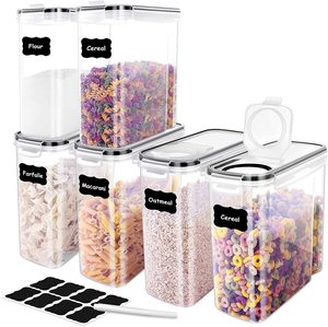 Extra Large <strong>Bulk</strong> <strong>Food</strong> <strong>Storage</strong> <strong>Containers</strong> with Airtight Lids for Flour, Sugar Rice Cereal &amp; Pasta Leakproof - Product Image 1