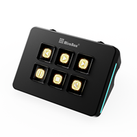 Contrôleur de streaming MiraBox Mini à 6 touches avec écran LCD, double interrupteur à bascule, éclairage RVB et commandes programmables