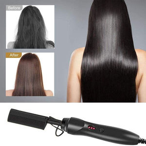 Lisseur de cheveux portable à chauffe rapide et anti-brûlure, peigne chauffant électrique avec température réglable pour usage quotidien - Product Image 6