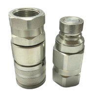Accouplement rapide hydraulique à face plate en acier au carbone BSP 3/4'' de haute qualité pour machine de concassage à marteaux