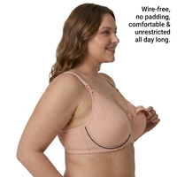 Soutien-gorge d'allaitement grande taille à couvrance totale, sans armatures, non rembourré, ouverture frontale, pour la maternité et le post-partum