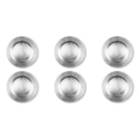 Assiettes de présentation en plastique argenté et platine Excelsa Luxury, 60-80 pièces, 33xH1,7x33 cm, pour la vaisselle et la décoration de table de fête