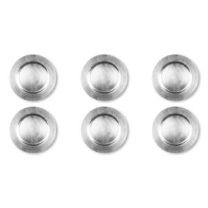 Set di 6 Sottopiatti in Plastica Argento Platino Excelsa 33xH1,7x33 cm per Decorazioni da Tavola e Feste - Product Image 4