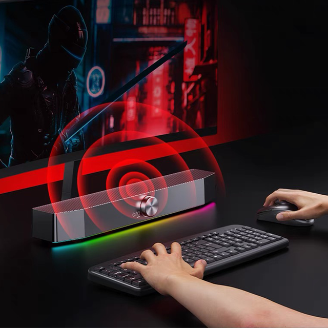Gadget 2024 New Arrival Multimedia RGB Led Colorful Flashing Lighting Computer Home Smart Wireless Desktop Gaming Soundbar