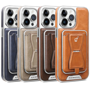 Custodie <span class=keywords><strong>per</strong></span> telefono con supporto magnetico Wireless robusto <span class=keywords><strong>per</strong></span> <span class=keywords><strong>iPhone</strong></span> 16 <span class=keywords><strong>Pro</strong></span> 15 <span class=keywords><strong>Max</strong></span> 14 <span class=keywords><strong>13</strong></span> uomini Business in pelle antiurto con slot <span class=keywords><strong>per</strong></span> schede - Product Image 1