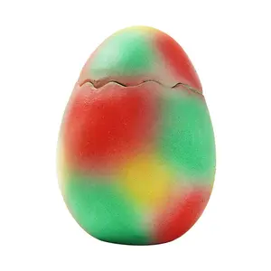 Huevo de Pascua de goma ecológico para perros, juguetes para morder, huevos de dinosaurio de colores