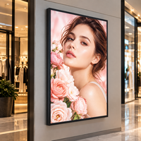 Boîte à lumière LED rétroéclairée pour affiches, cadre publicitaire mince et extractible, affichage mural pour magasin de détail