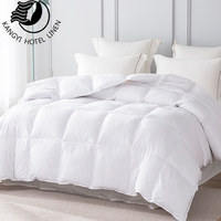 Couette en duvet de canard blanc de luxe, ultra-douce, lavable, unie, faite à la main, pour hôtel, toutes saisons, vente en gros
