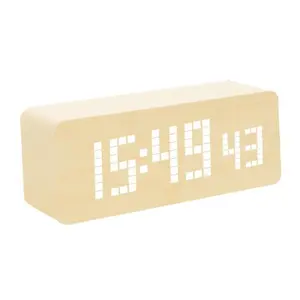 Punteggiata modello display latticed matrix LED scrivania in legno alarm clock