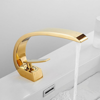 Robinet de lavabo monocommande en laiton de haute qualité, couleur or antique, avec cartouche céramique, prix d'usine