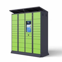 Casier à colis intelligent assemblé pour centres commerciaux et espaces publics, intégration de gestion de propriétés, accès API, durable et résistant à la rouille