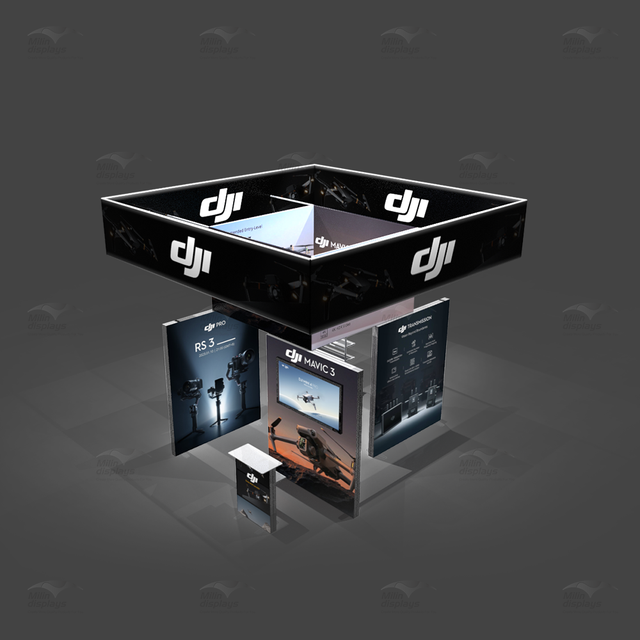MLAD Trade Show Booth 8ft 10ft 12ft 20ft Foldable Backlit Fabric Display for Brightbox Expo Portable Exhibition Stand
