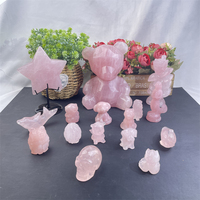 Prix de gros Pierre précieuse de guérison naturelle formes mixtes Quartz rose sculpture pour la décoration