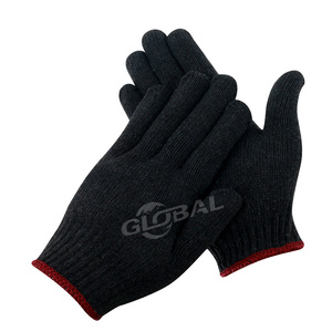 Guantes de algodón negros gruesos listos para enviar 22cm 7G 600g 700g <span class=keywords><strong>900g</strong></span> Guantes de algodón de punto para maquinaria de manejo de mantenimiento - Product Image 5