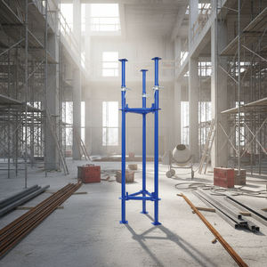 Support en acier réglable pour échafaudage <span class=keywords><strong>de</strong></span> chantier, support en acier avec écrou <span class=keywords><strong>de</strong></span> support robuste et finition galvanisée - Product Image 1