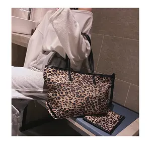 Plush Large Capacity Leopard Print Tote BAG SUPPLIER Quality Handbags Designer Shoulder Bags Cheap Women Bags